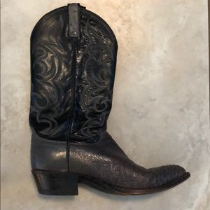 Black and Silver Dan Post Cowboy Boots